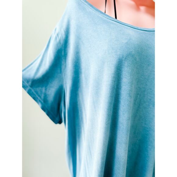 Torrid Slow Mornings + Ocean Daydreams slouchy soft ultra drapey tunic tee - Picture 2 of 3